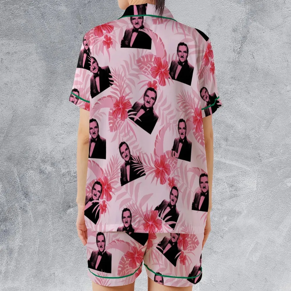 The Andy Griffith Show Pink Pattern Satin Short-Sleeve Pajamas Set - 2