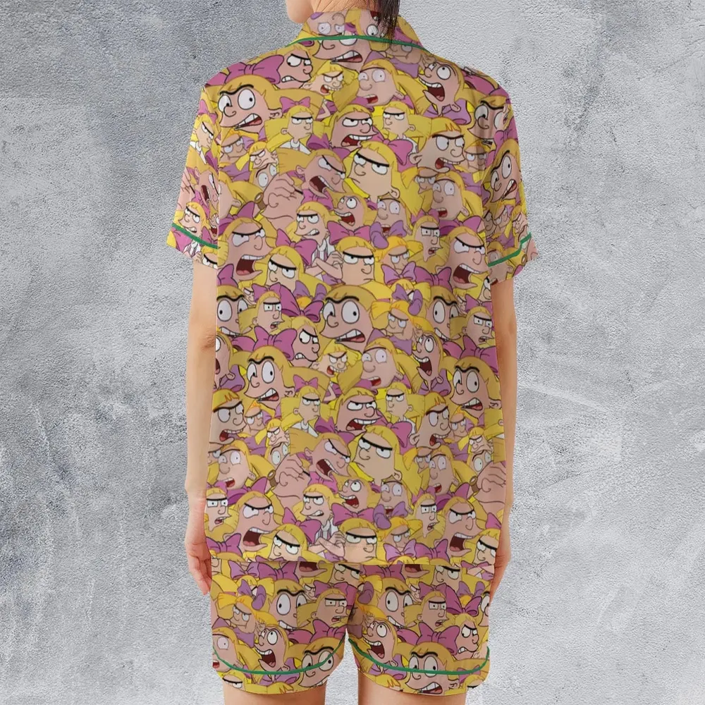 Helga G. Pataki Hey Arnold Satin Short-Sleeve Pajamas Set - 2