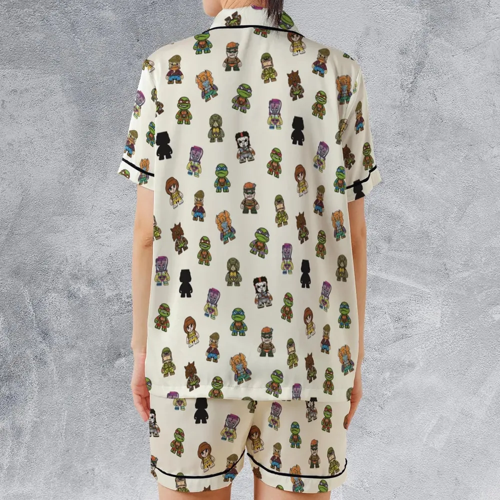Teenage Mutant Ninja Turtles in Kidrobot style Satin Short-Sleeve Pajamas Set - 2