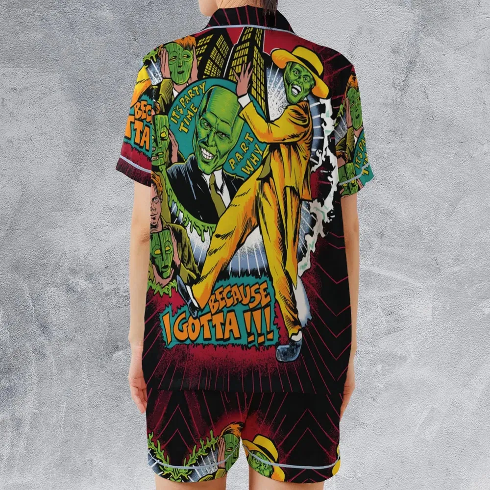 Party Time The Mask Satin Short-Sleeve Pajamas Set - 2