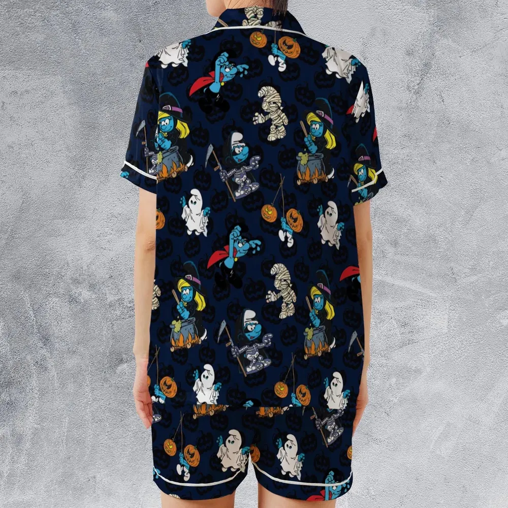 Smurfs Halloween Special Satin Short-Sleeve Pajamas Set - 2