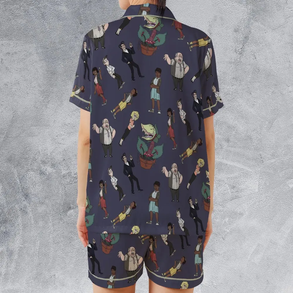 Little Shop Of Horror Characters Satin Short-Sleeve Pajamas Set - 2