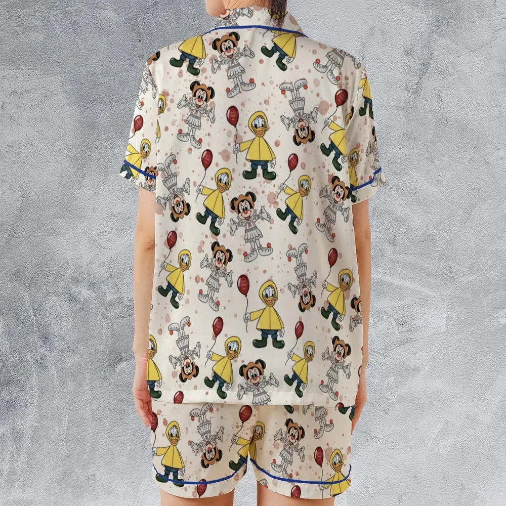 Mouse Clown Satin Short-Sleeve Pajamas Set - 2