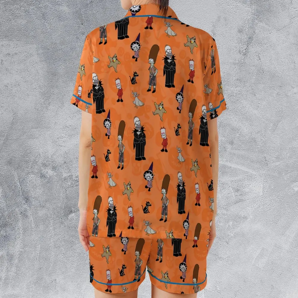 The Simpsons Halloween Satin Short-Sleeve Pajamas Set - 2