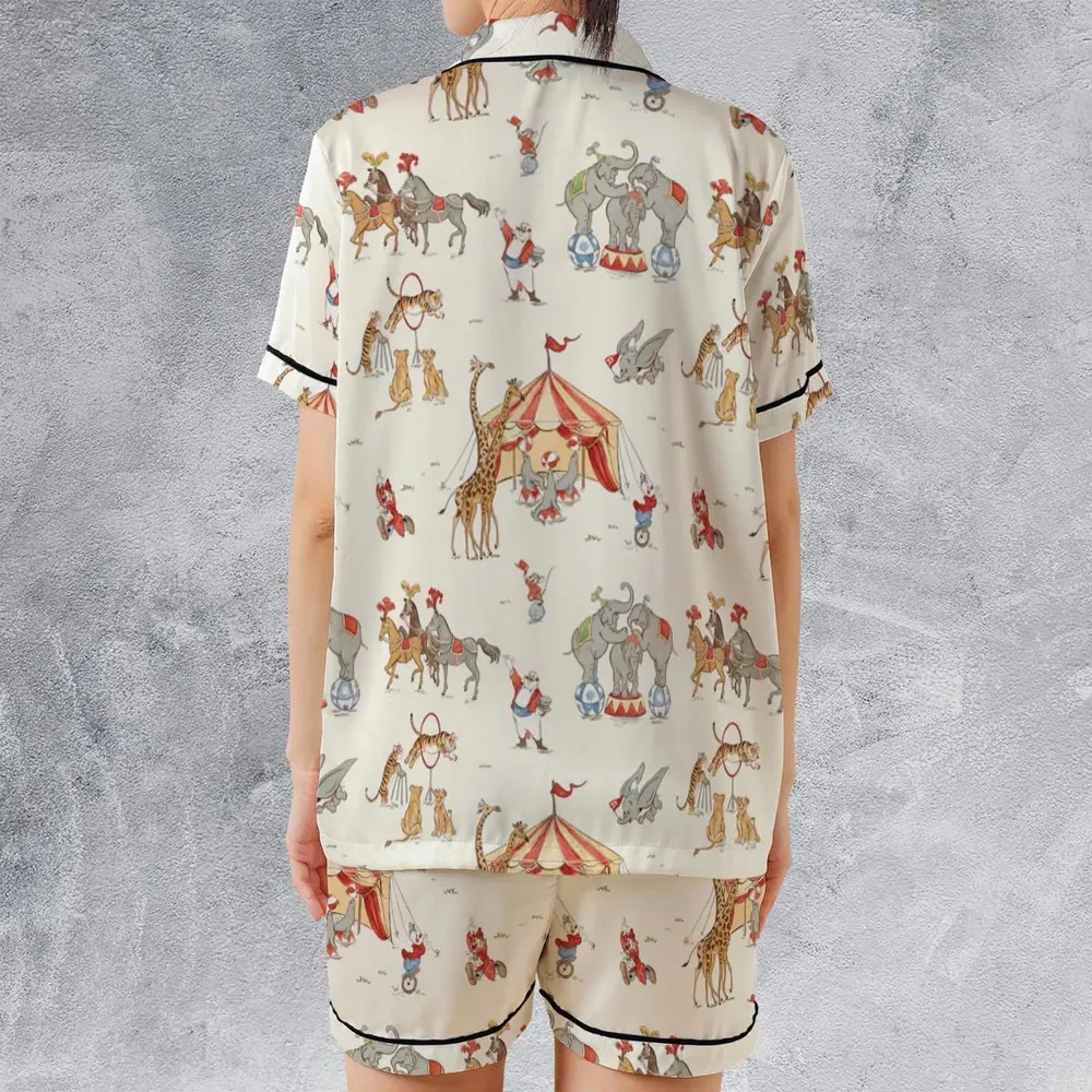 Nostalgic Circus Dumbo Satin Short-Sleeve Pajamas Set - 2