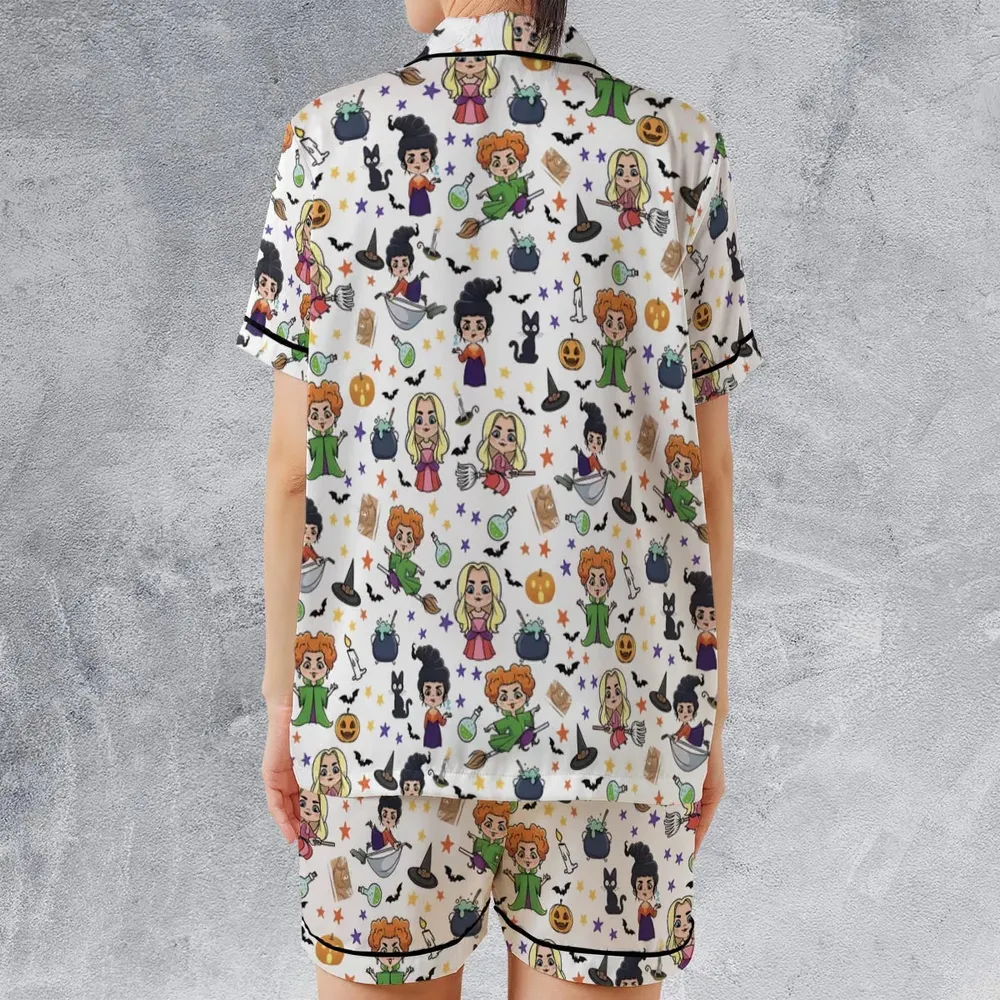 Enchanted Evenings Hocus Pocus Satin Short-Sleeve Pajamas Set - 2