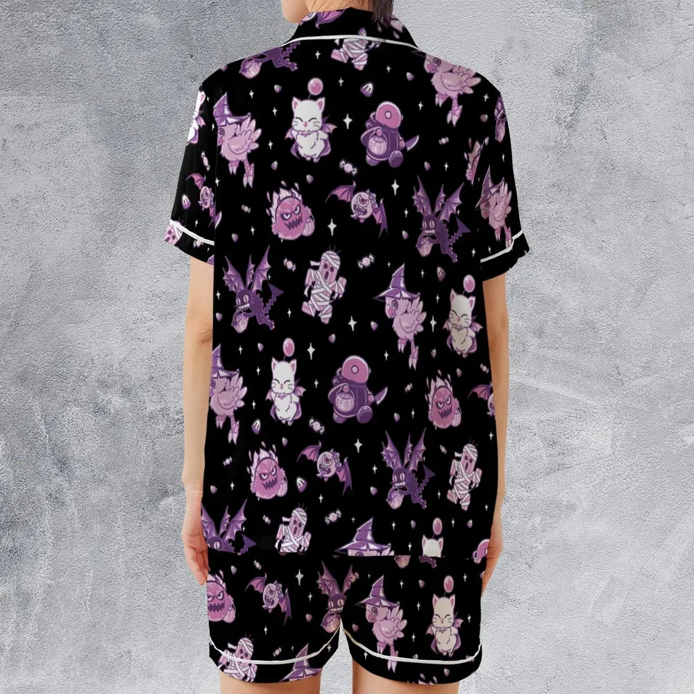 Halloween Final Fantasy Cuties Satin Short-Sleeve Pajamas Set - 2