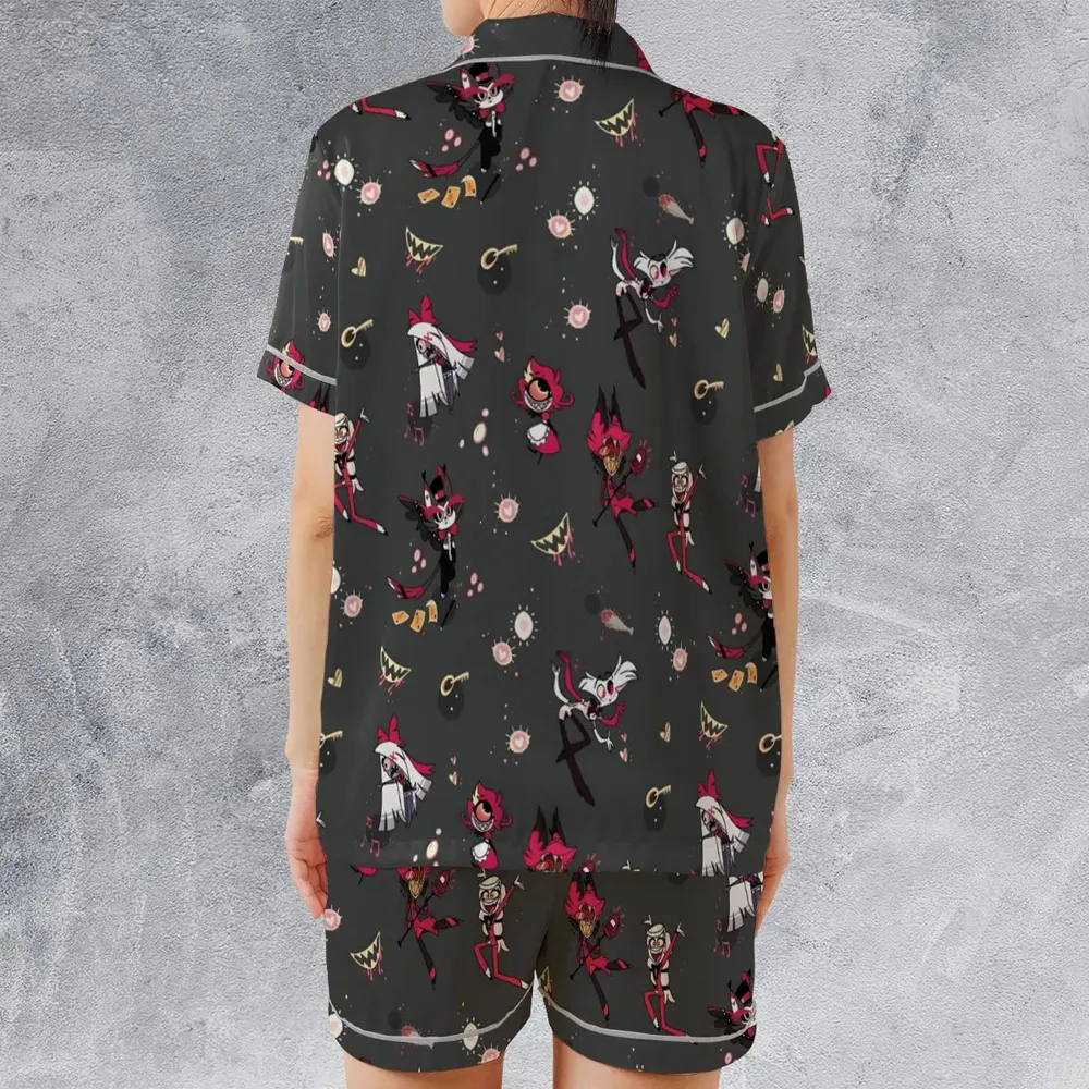 Helluva Hazbin Satin Short-Sleeve Pajamas Set - 2