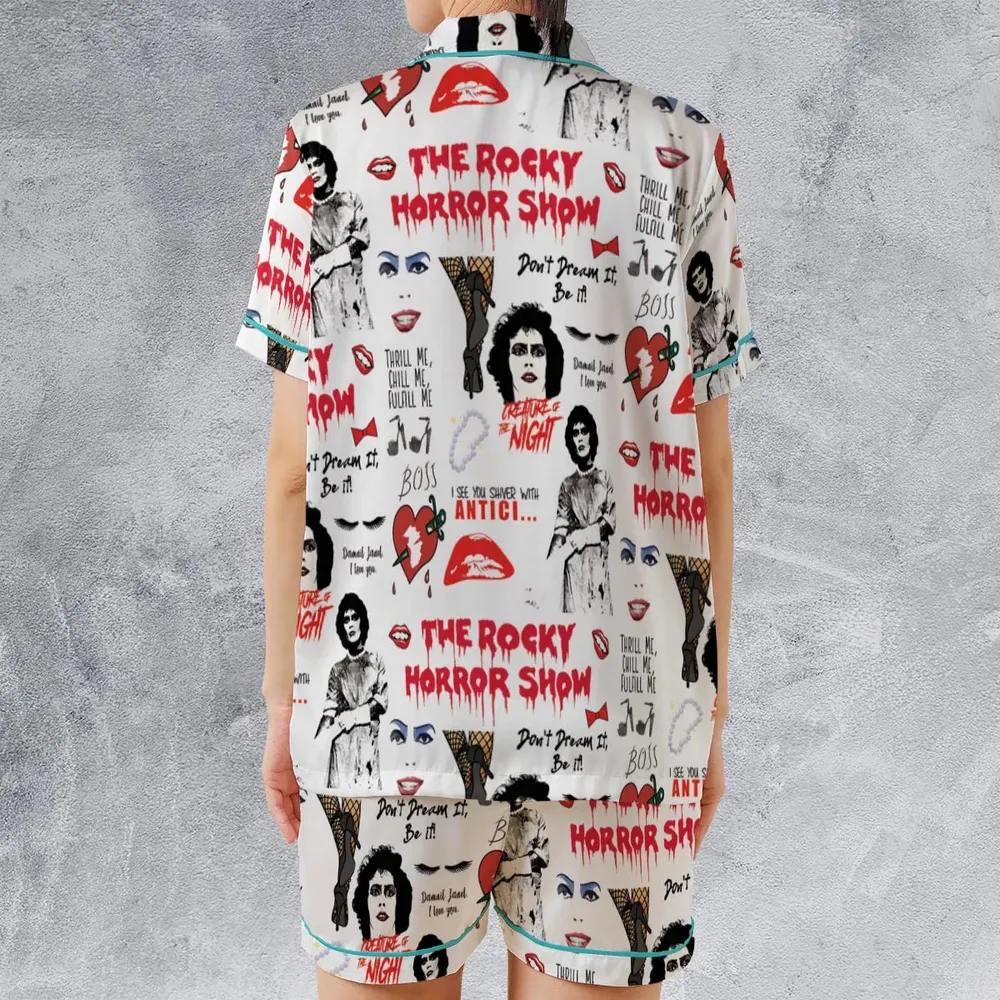 The Rocky Horror Picture Show Pattern Satin Short-Sleeve Pajamas Set - 2