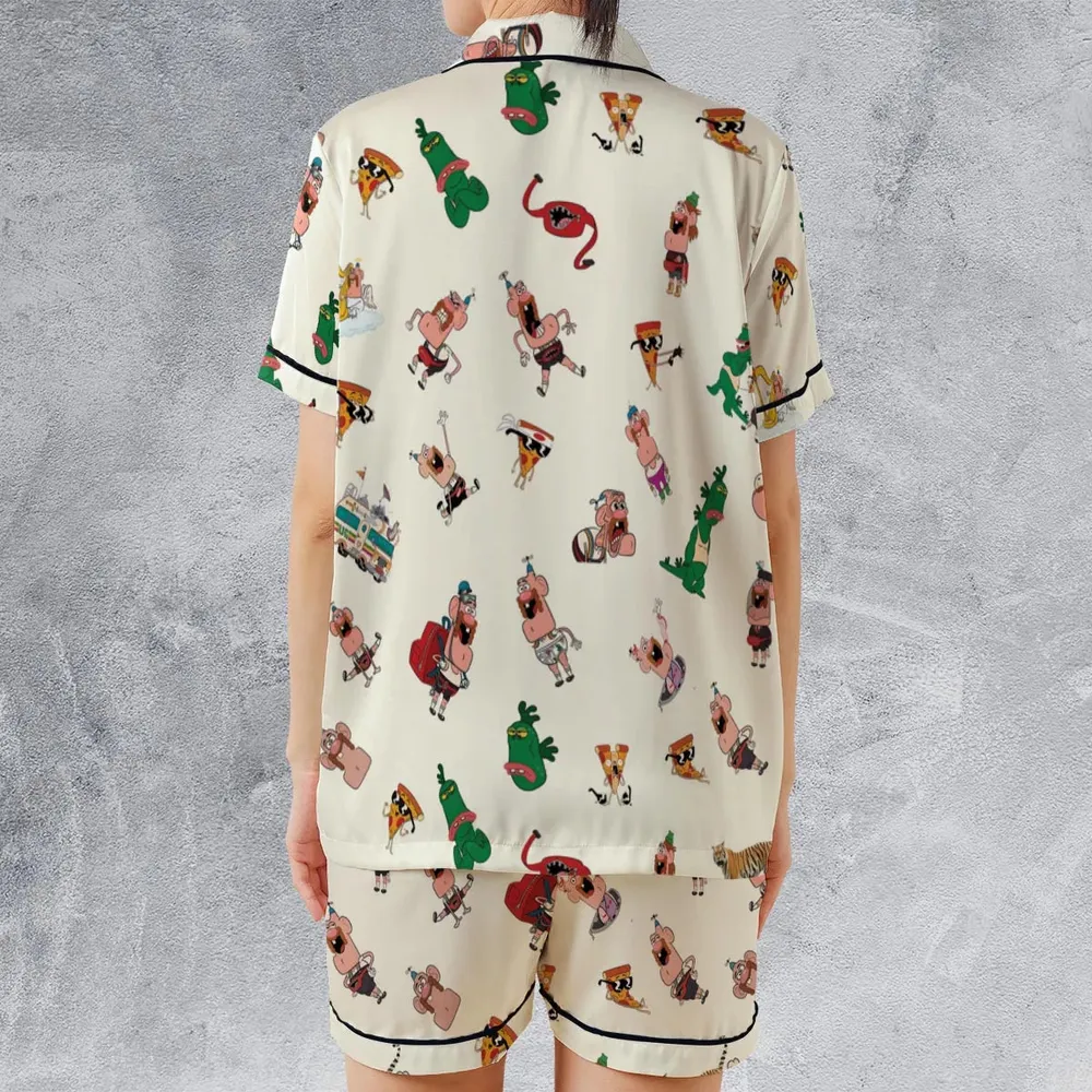 Magic Realism Uncle Grandpa Satin Short-Sleeve Pajamas Set - 2