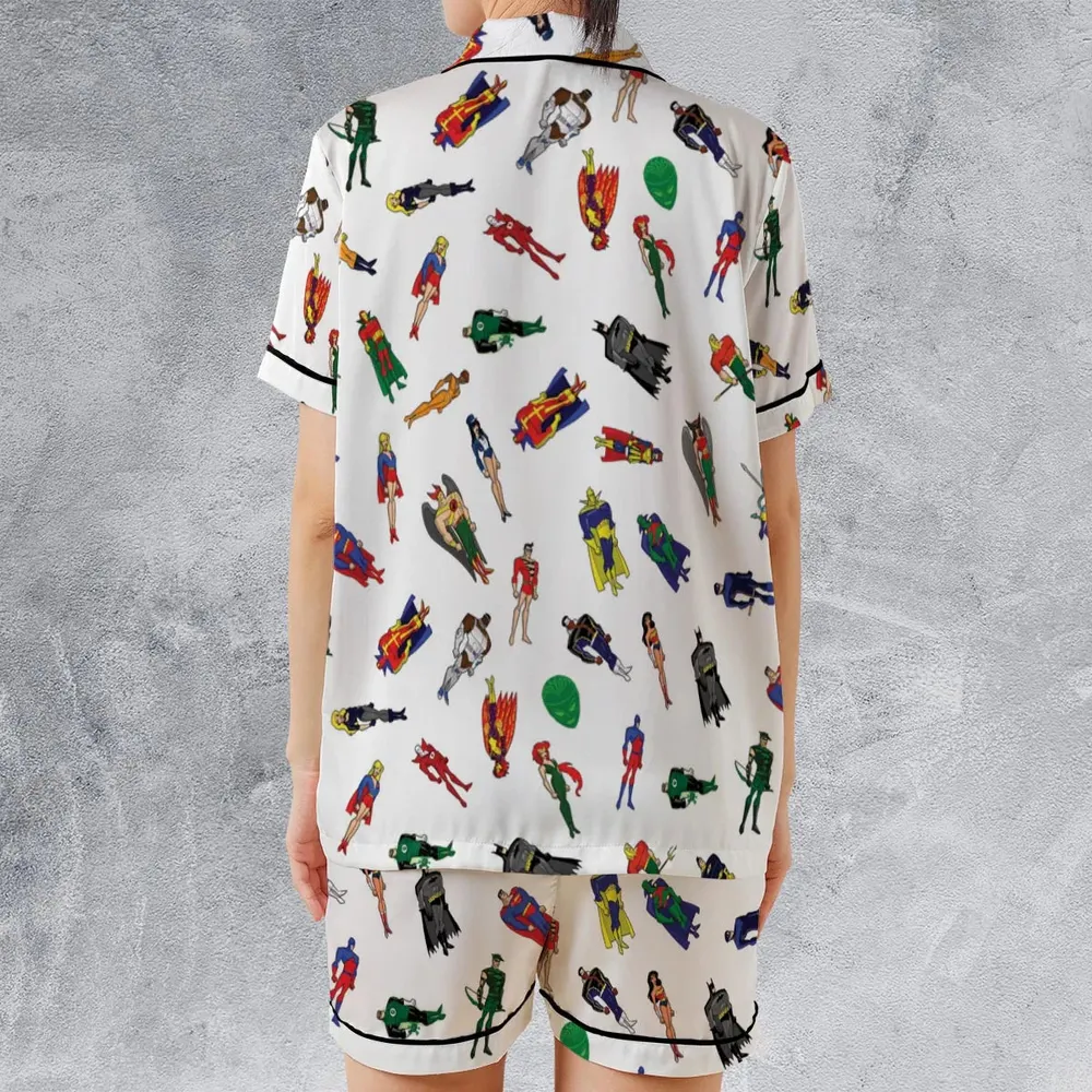 My Ultimate Justice League Satin Short-Sleeve Pajamas Set - 2