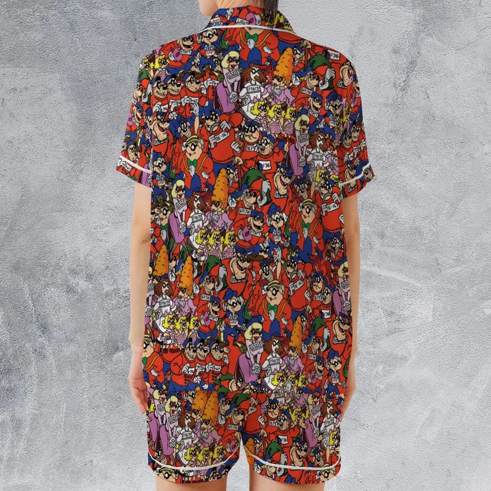 Beagle Boys Patterns Satin Short-Sleeve Pajamas Set - 2