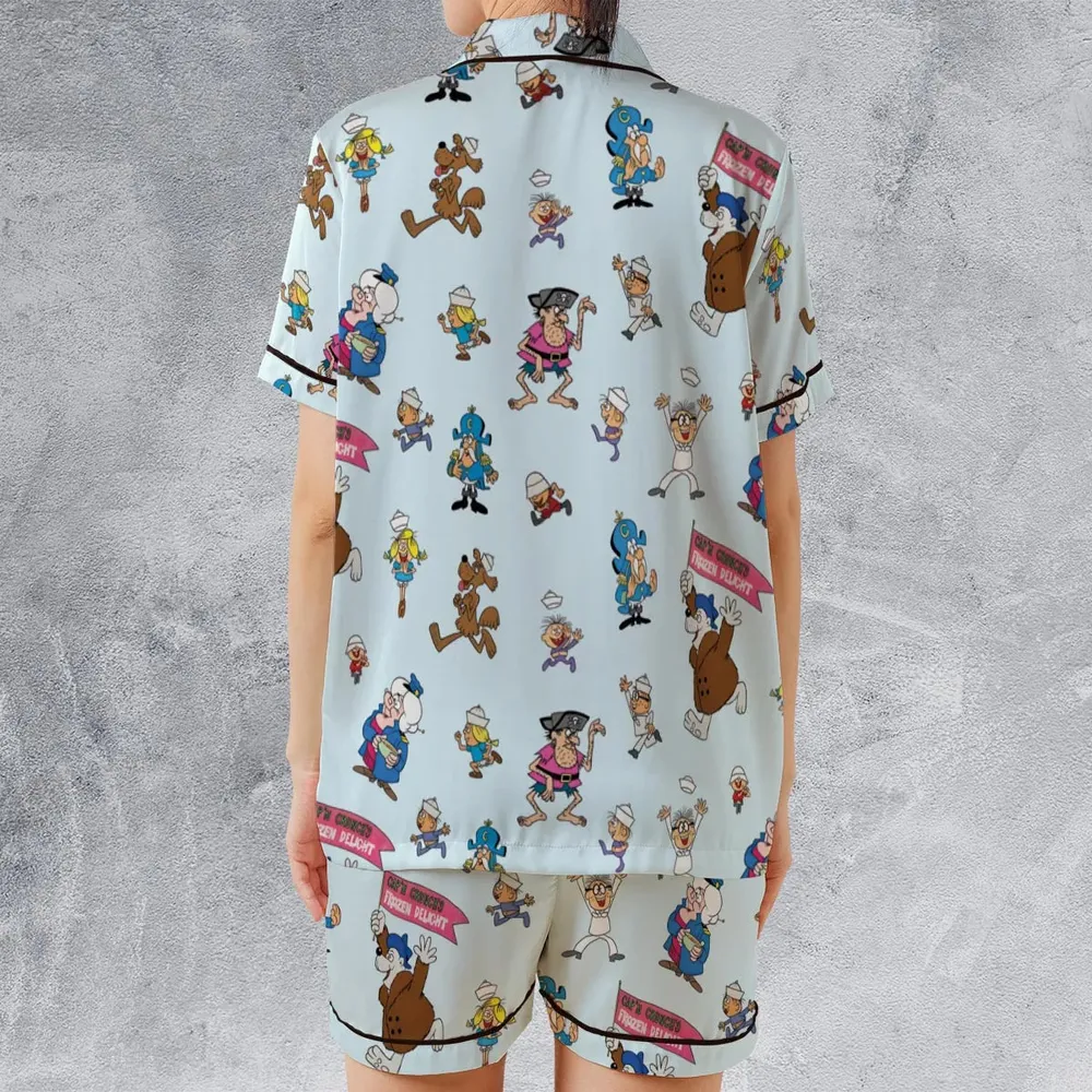 Cereal Cap'n Crunch Characters Satin Short-Sleeve Pajamas Set - 2