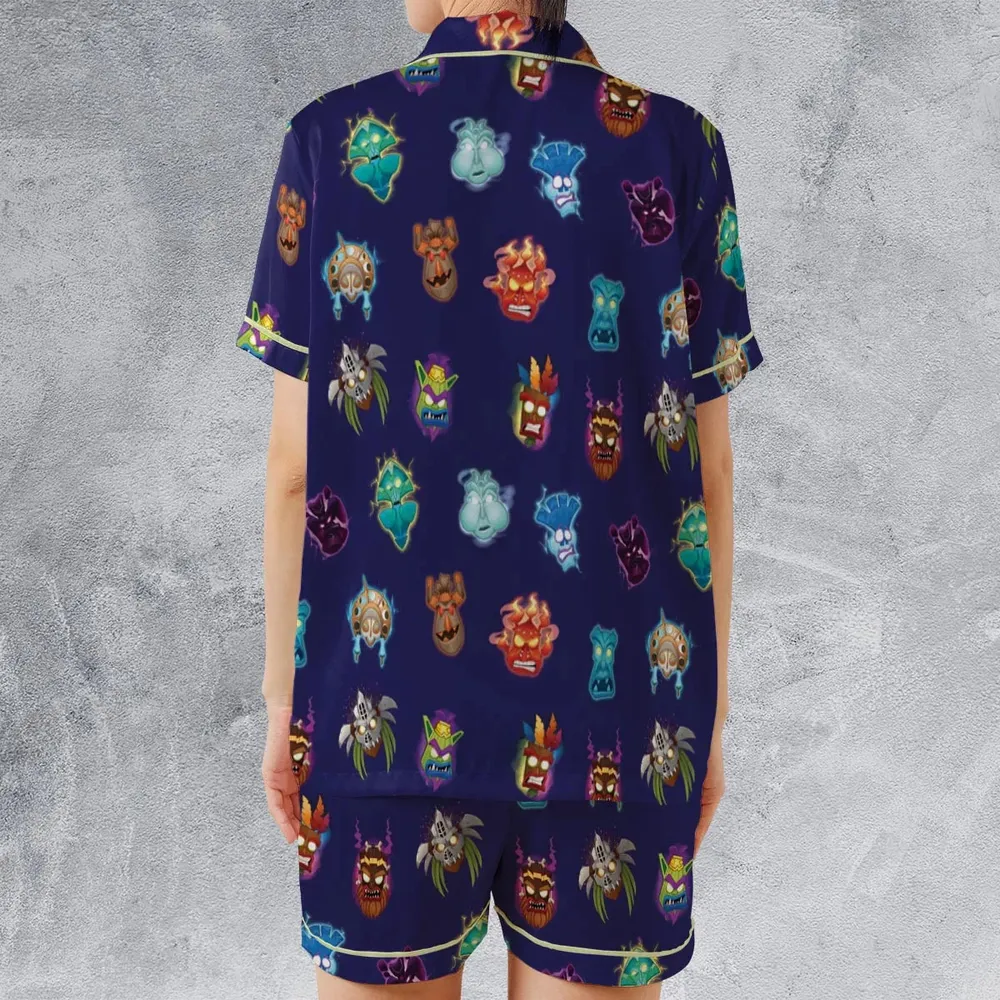 Crash Style Crash Bandicoot Satin Short-Sleeve Pajamas Set - 2
