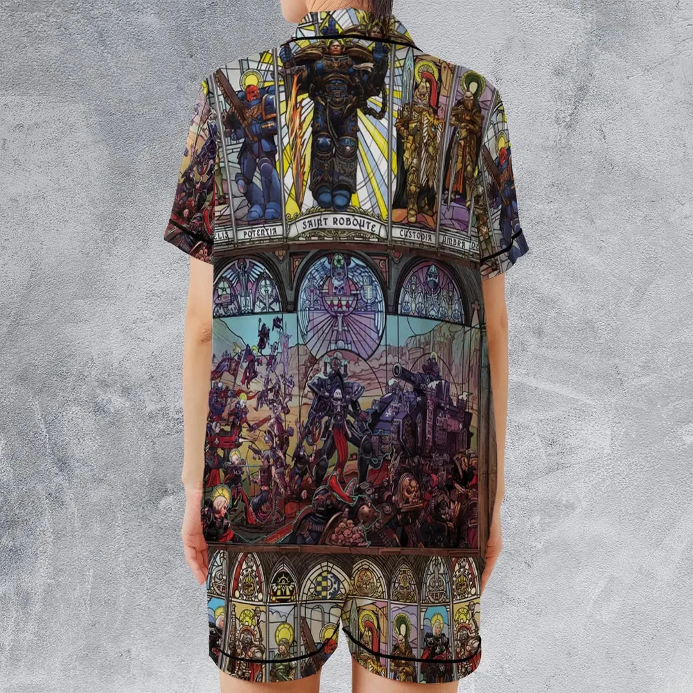 WH40K Library Satin Short-Sleeve Pajamas Set - 2