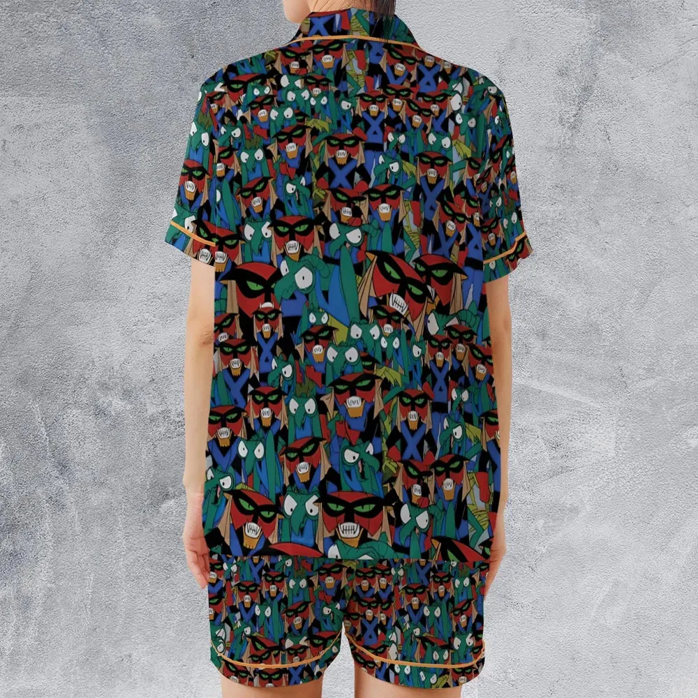 Brak and Zorak Space Ghost Coast to Coast Satin Short-Sleeve Pajamas Set - 2