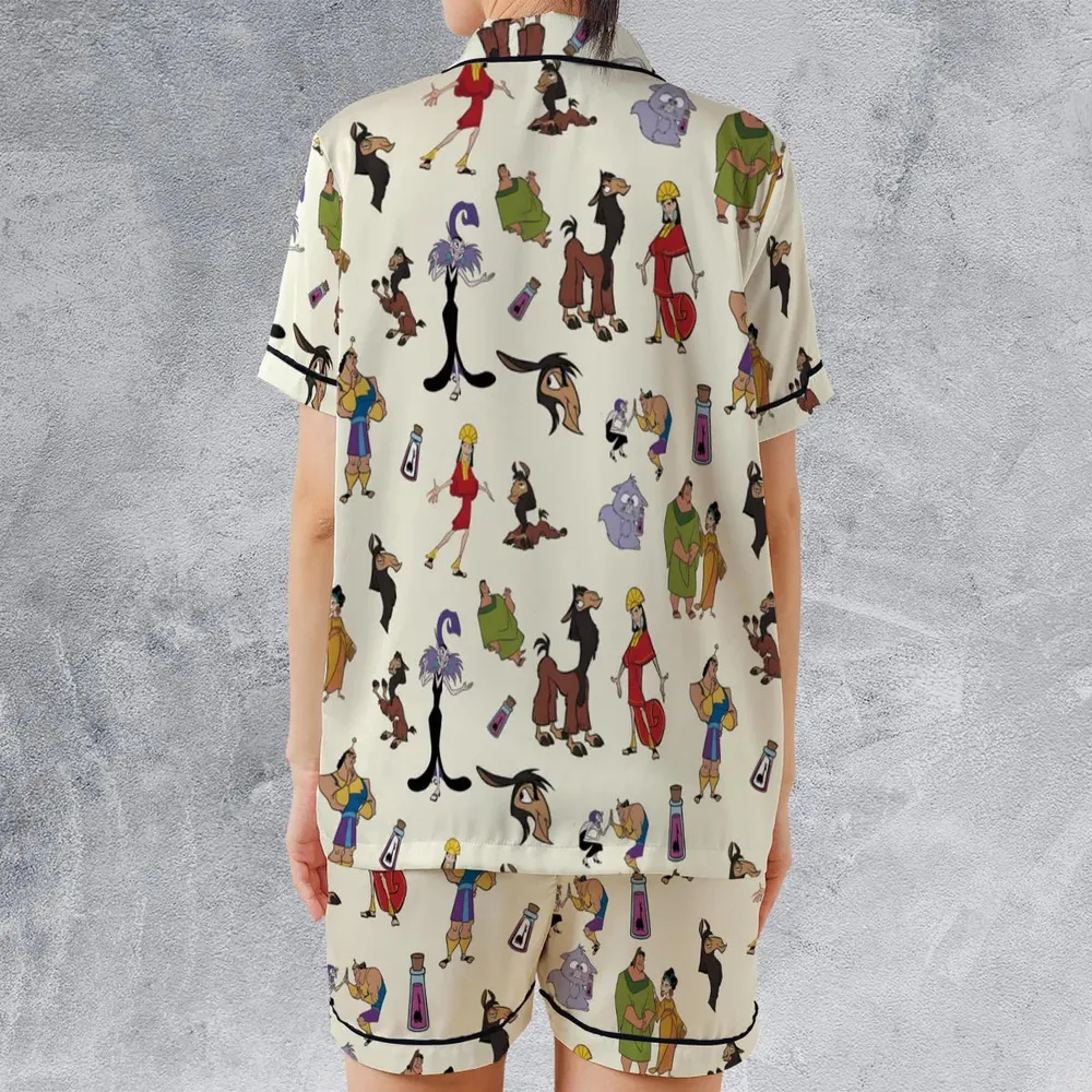 Kuzco and Friends The Emperor's New Groove Satin Short-Sleeve Pajamas Set - 2