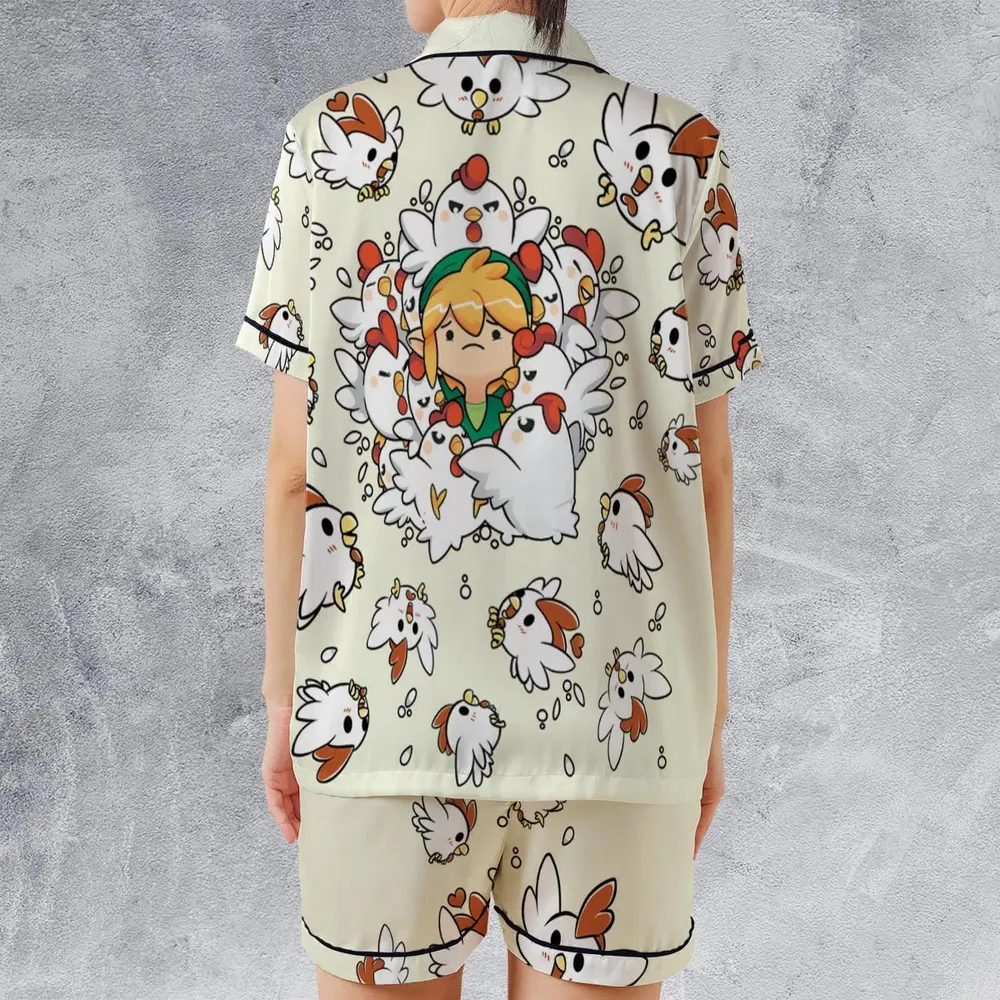 Impossible Situation The Legend of Zelda Satin Short-Sleeve Pajamas Set - 2