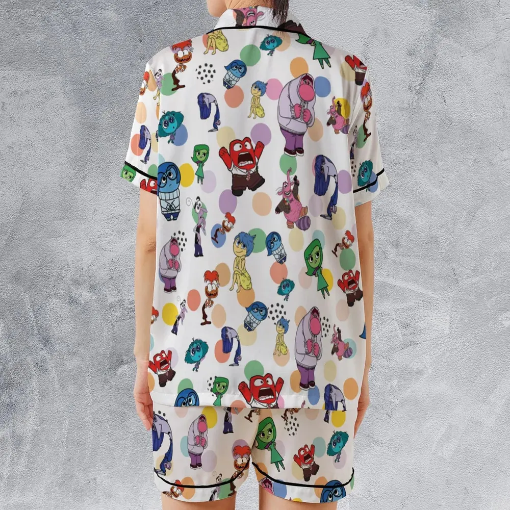 Emotion Characters Inside Out Satin Short-Sleeve Pajamas Set - 2