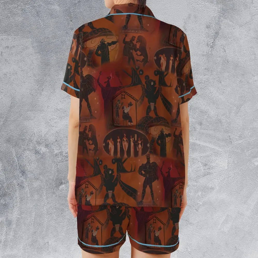 Ancient Hero Hercules 1997 Seamless Satin Short-Sleeve Pajamas Set - 2