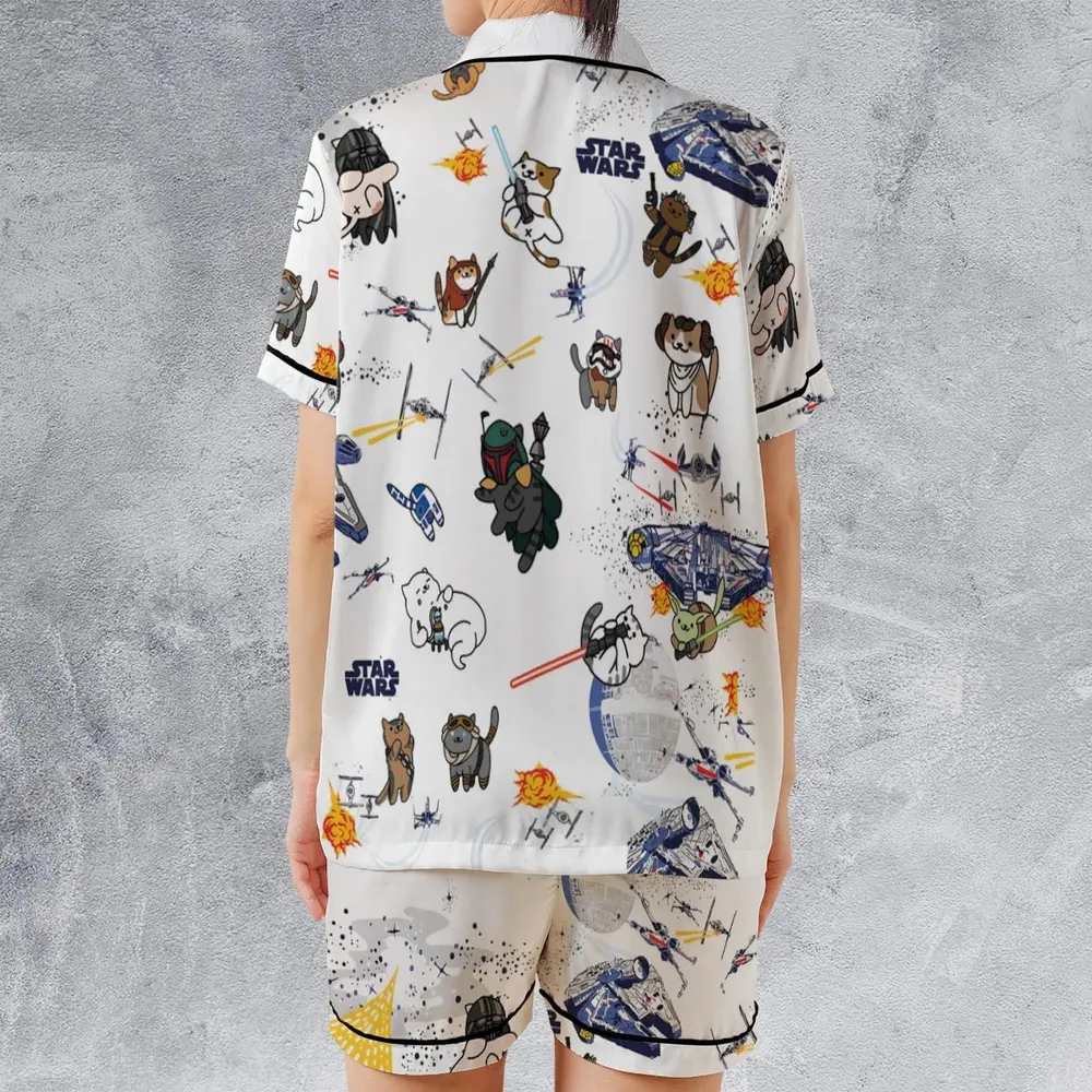 Star Wars Cats Satin Short-Sleeve Pajamas Set - 2