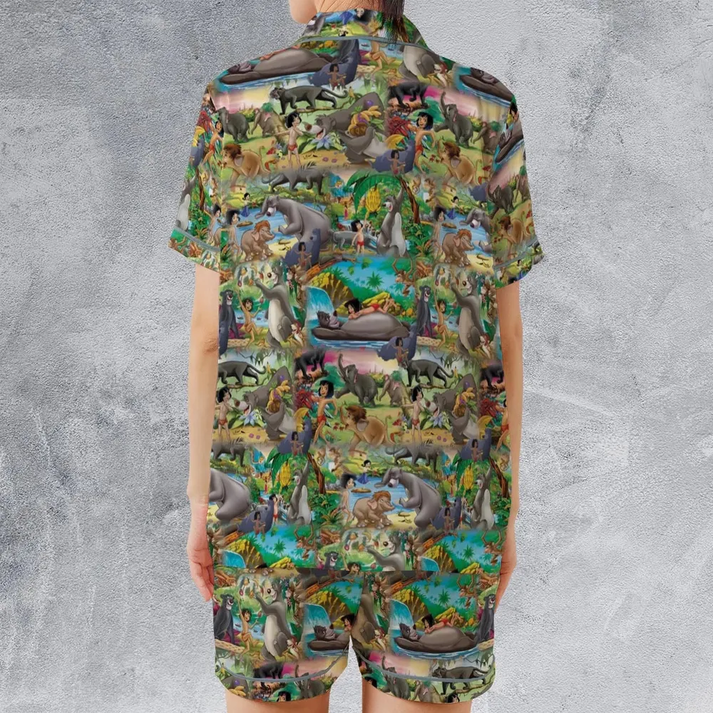 The Jungle Book Rudyard Kipling Seamless Satin Short-Sleeve Pajamas Set - 2