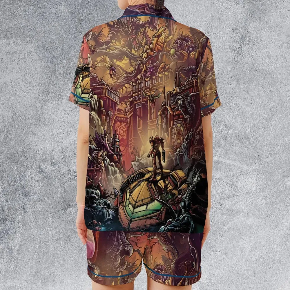Metroid Prime Satin Short-Sleeve Pajamas Set - 2