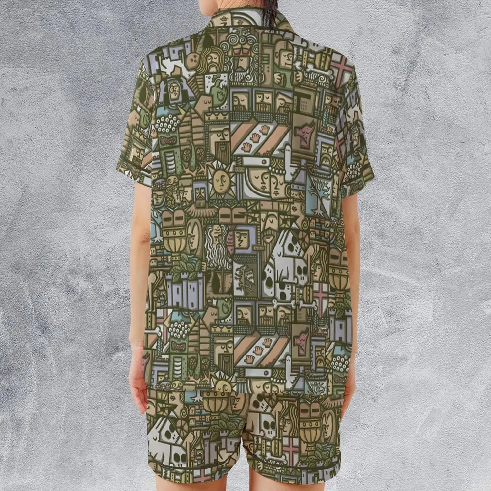 The Whole Grail Monty Python Satin Short-Sleeve Pajamas Set - 2