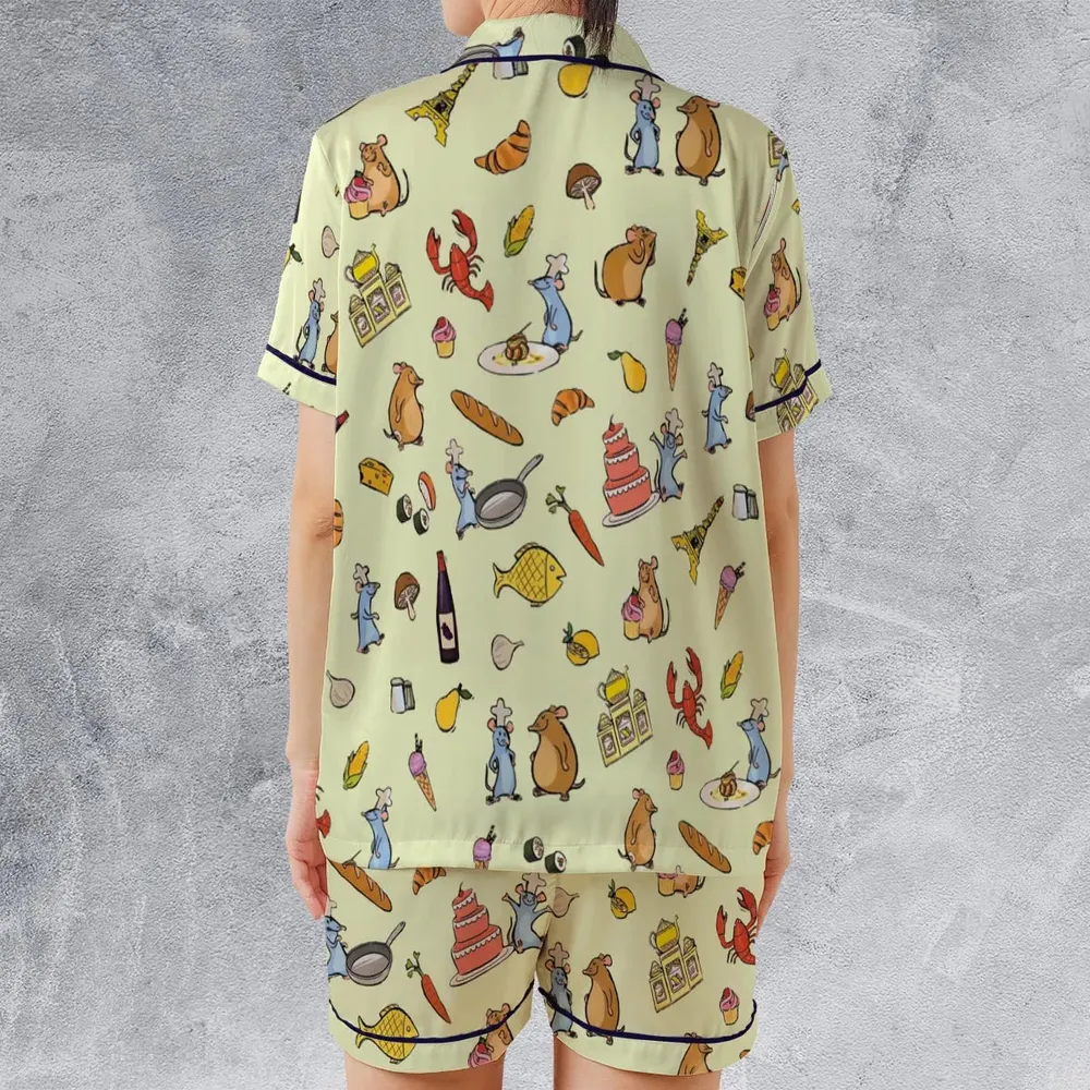 Chef Life Ratatouille Satin Short-Sleeve Pajamas Set - 2