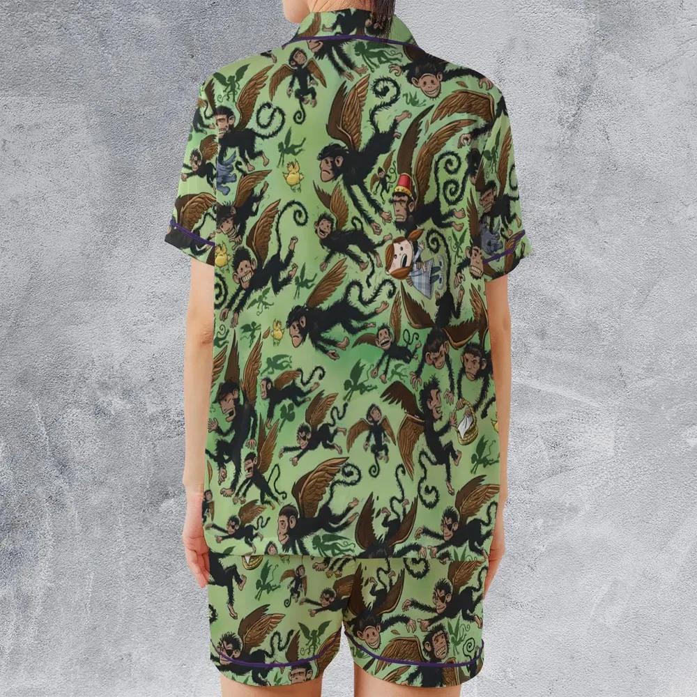 Flying Monkeys The Wizard Of Oz Satin Short-Sleeve Pajamas Set - 2