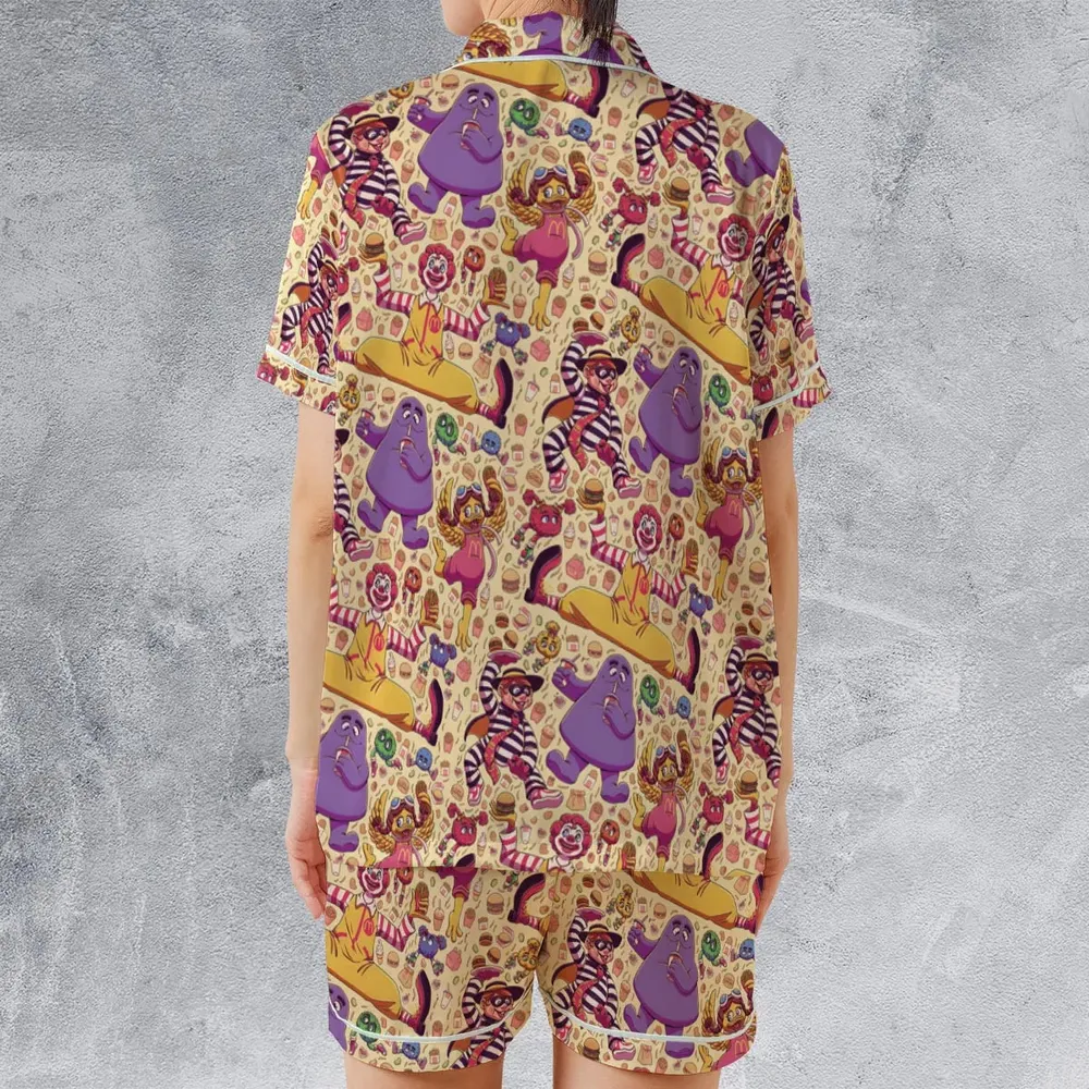 The McDonald's Gang Satin Short-Sleeve Pajamas Set - 2