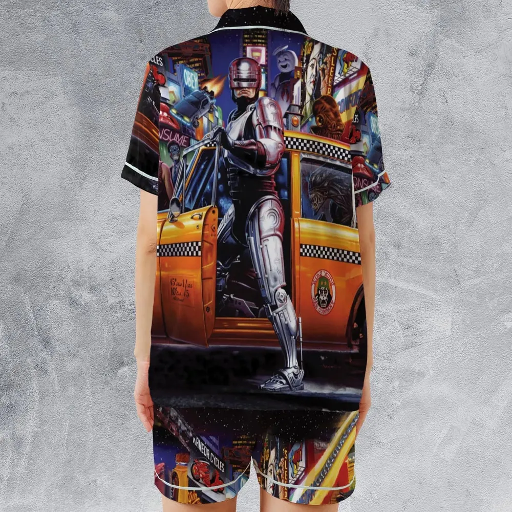Movies Mashup Satin Short-Sleeve Pajamas Set - 2