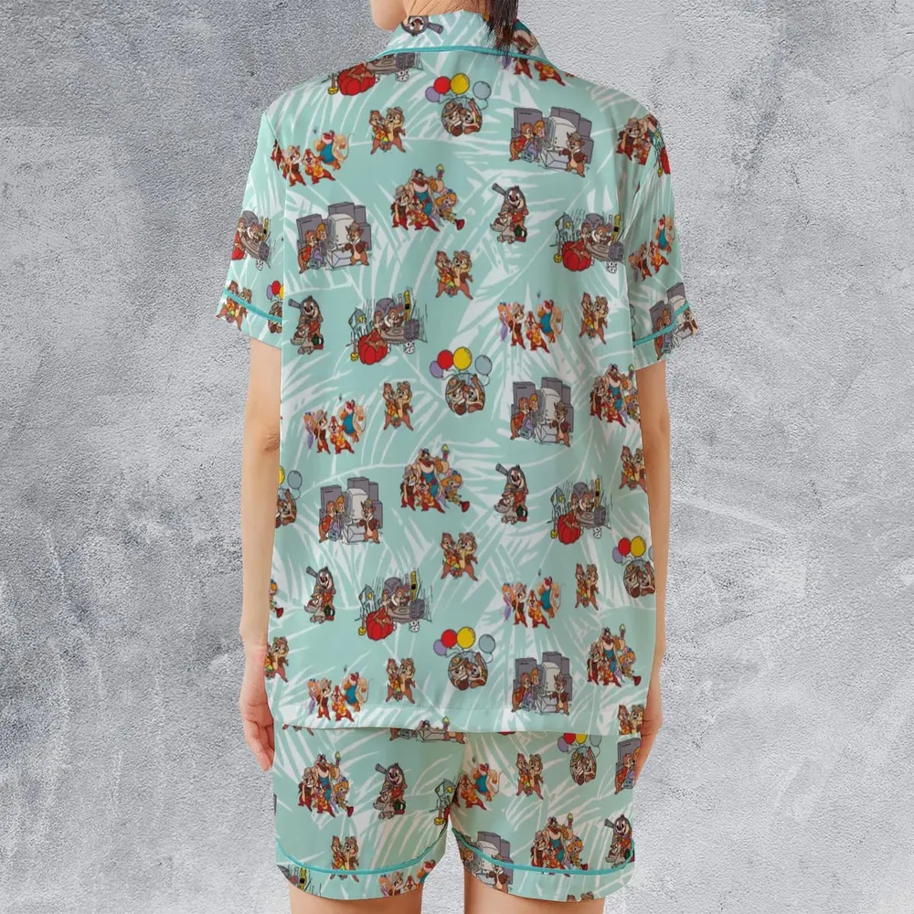 Rescue Team Chip 'n Dale Rescue Rangers Satin Short-Sleeve Pajamas Set - 2