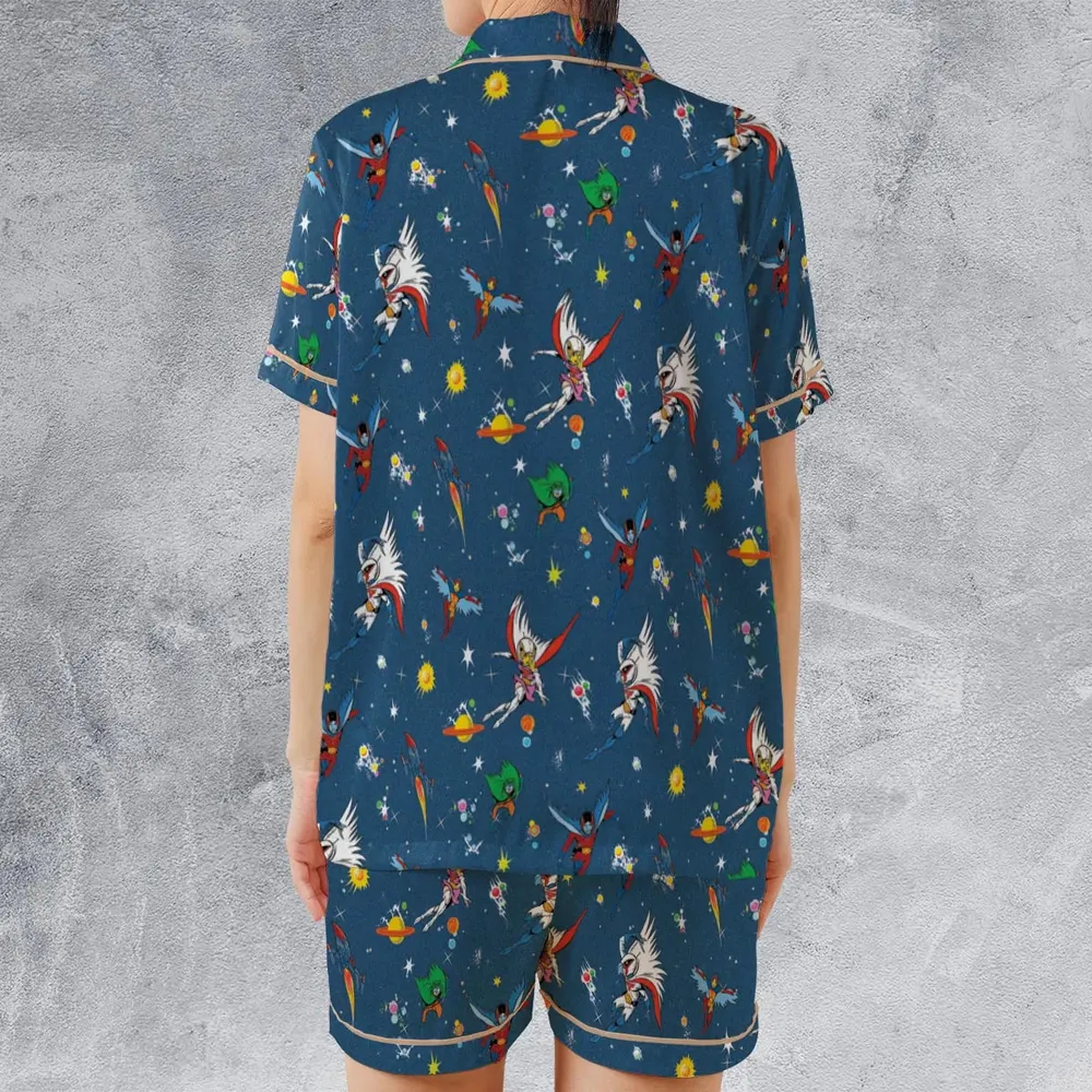 Battle of the Planets Satin Short-Sleeve Pajamas Set - 2