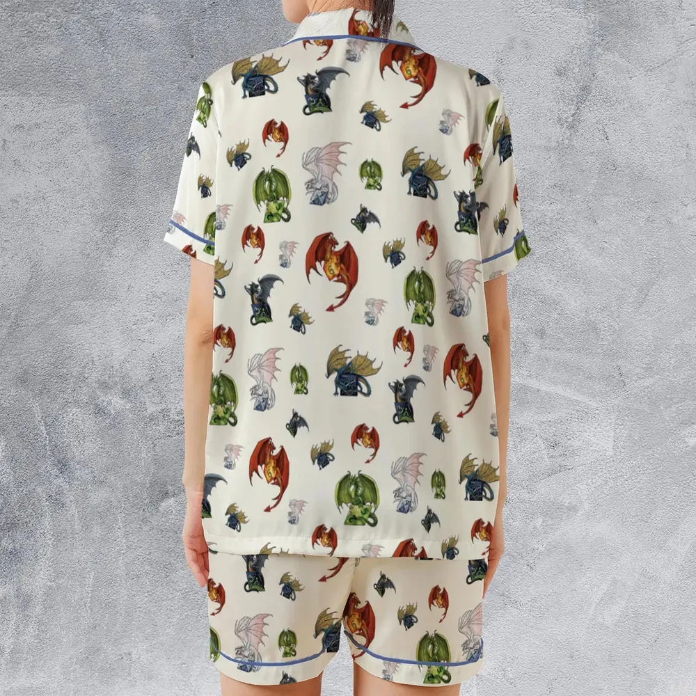 Dragon Dice DnD Satin Short-Sleeve Pajamas Set - 2