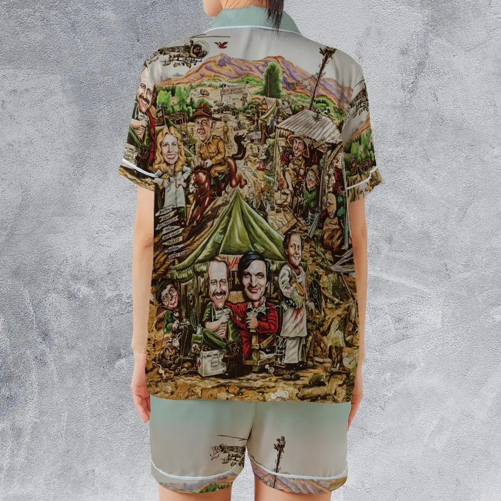 M*A*S*H Movie Art Satin Short-Sleeve Pajamas Set - 2