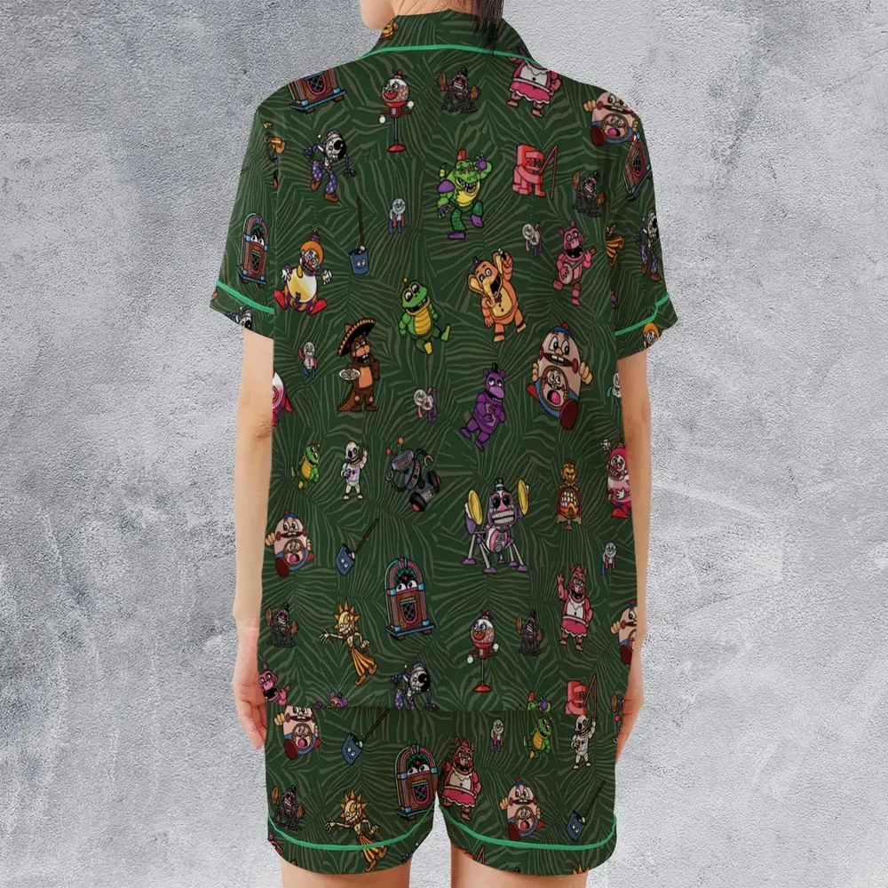 Five Nights at Freddy's Characters Satin Short-Sleeve Pajamas Set - 2
