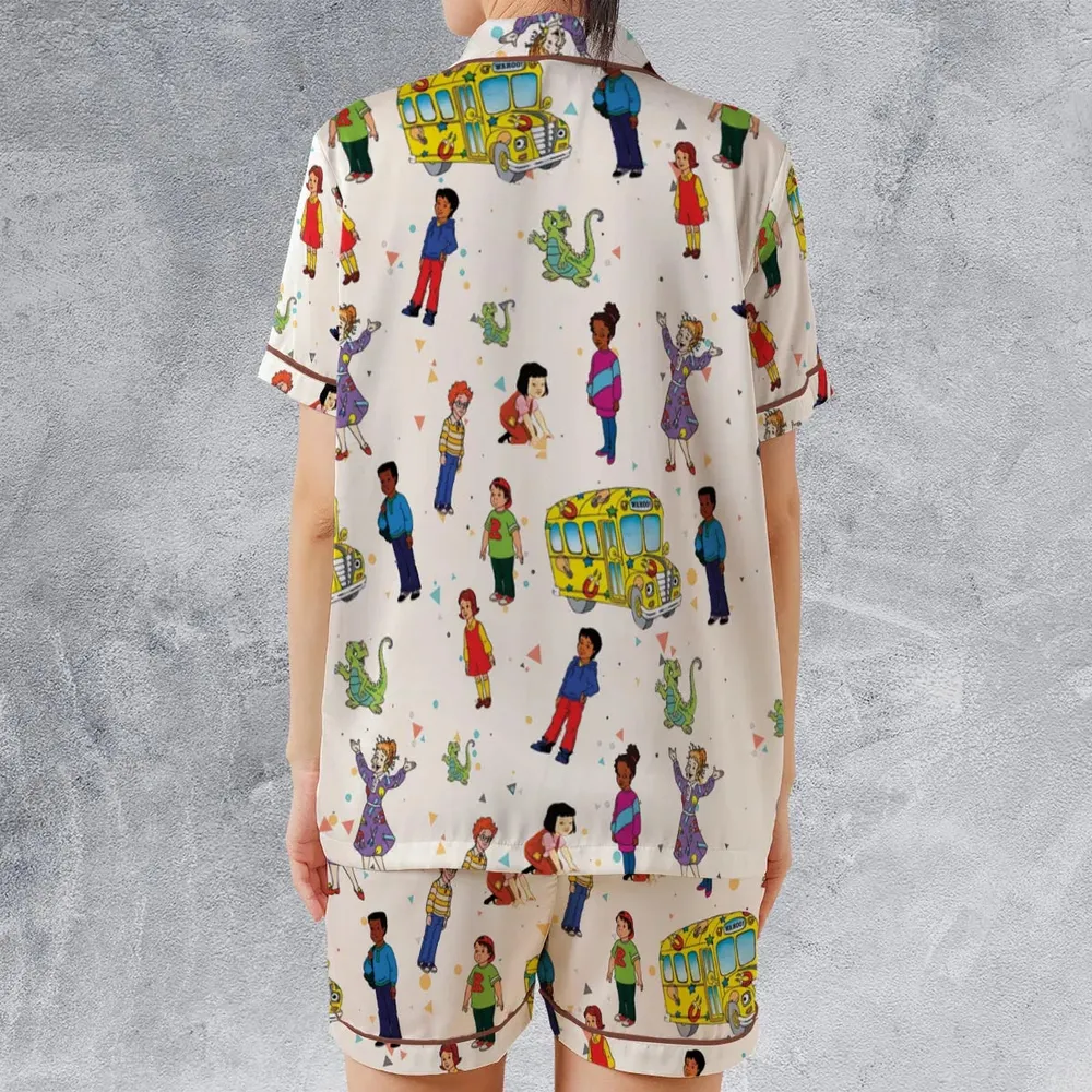 The Magic School Bus Characters Satin Short-Sleeve Pajamas Set - 2