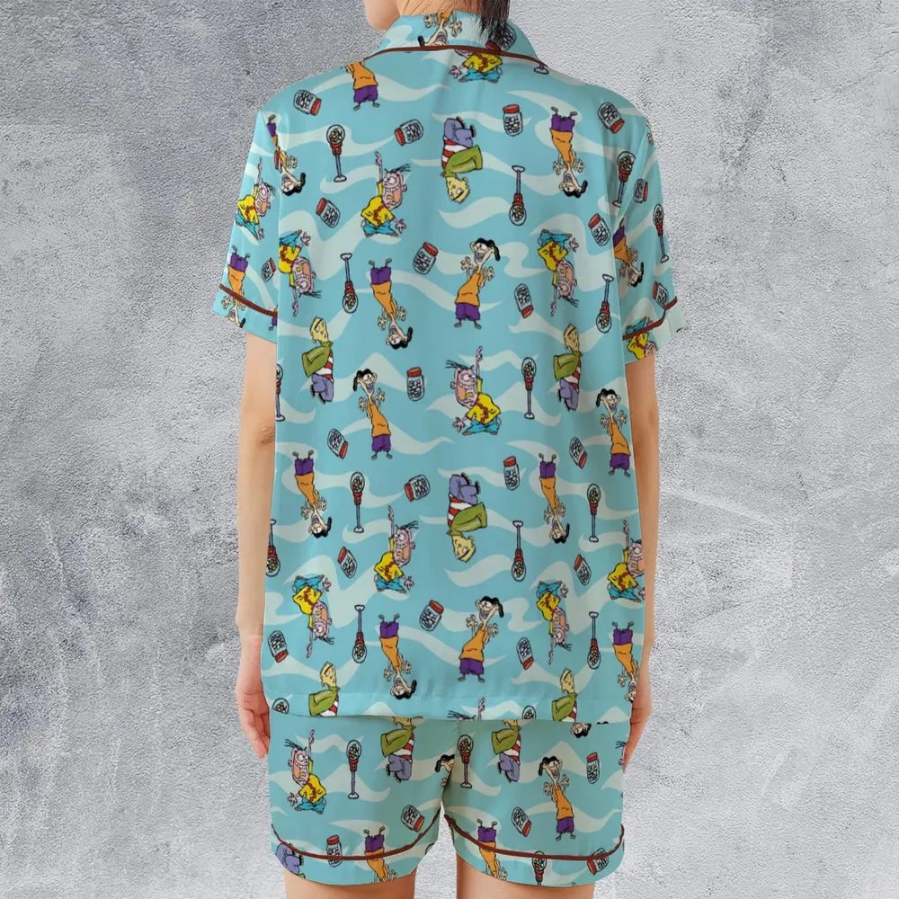 Quick Tips Regarding Ed, Edd, n Eddy Pattern Satin Short-Sleeve Pajamas Set - 2