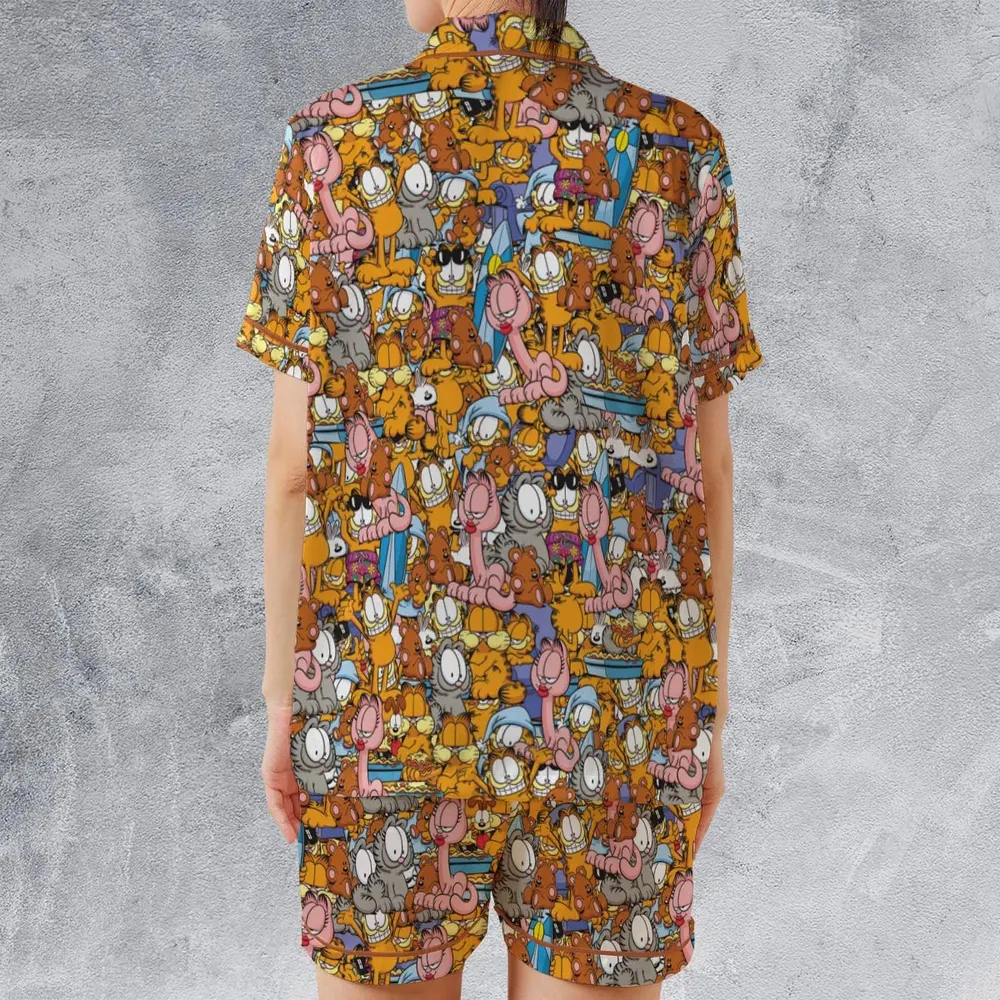 Purr-fect Garfield Satin Short-Sleeve Pajamas Set - 2