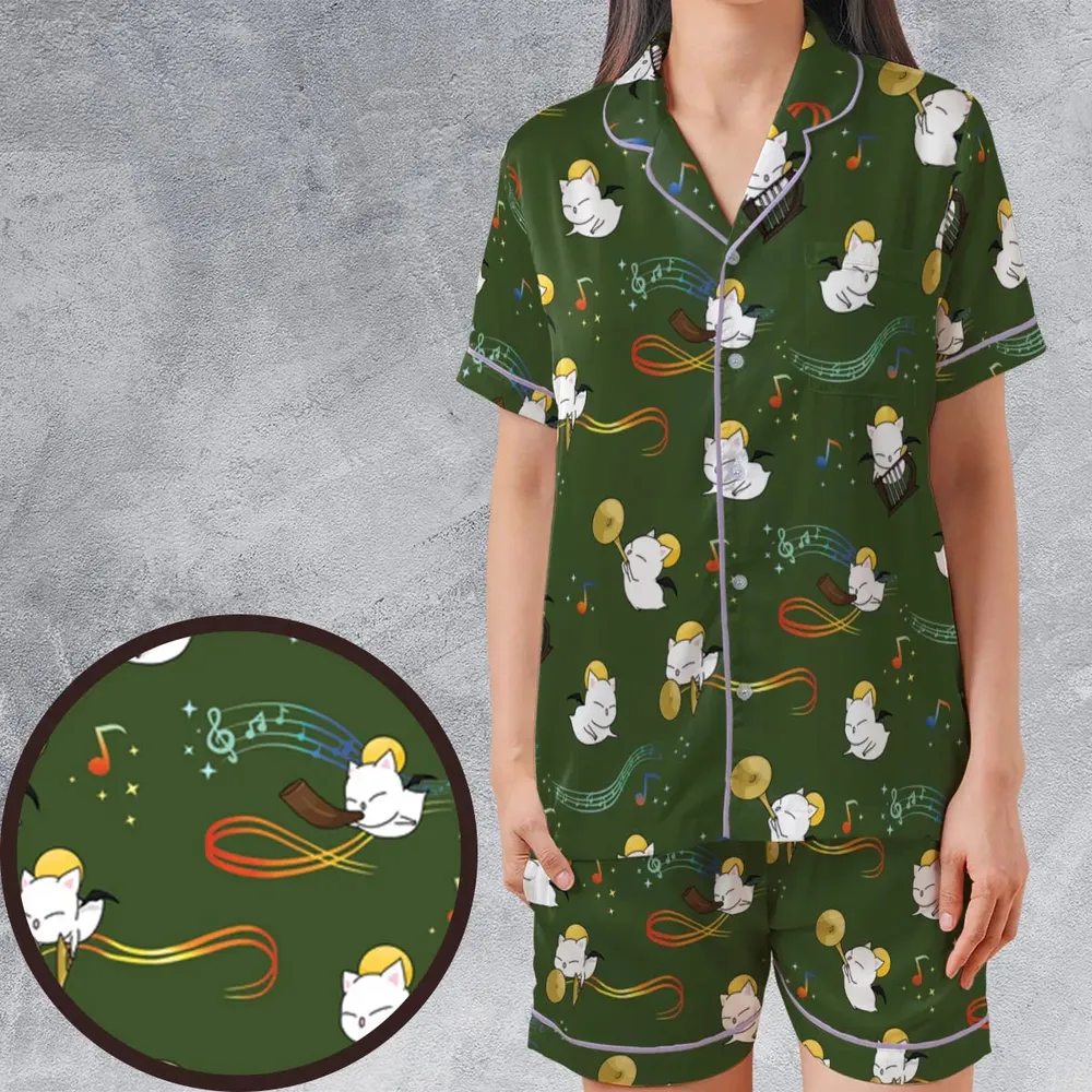 Moggle Music Final Fantasy Satin Short-Sleeve Pajamas Set - 1