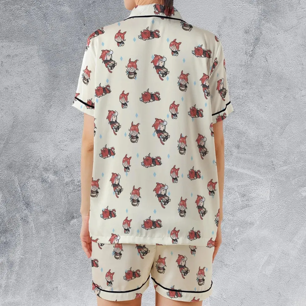 Crystal Exarch Final Fantasy Satin Short-Sleeve Pajamas Set - 2