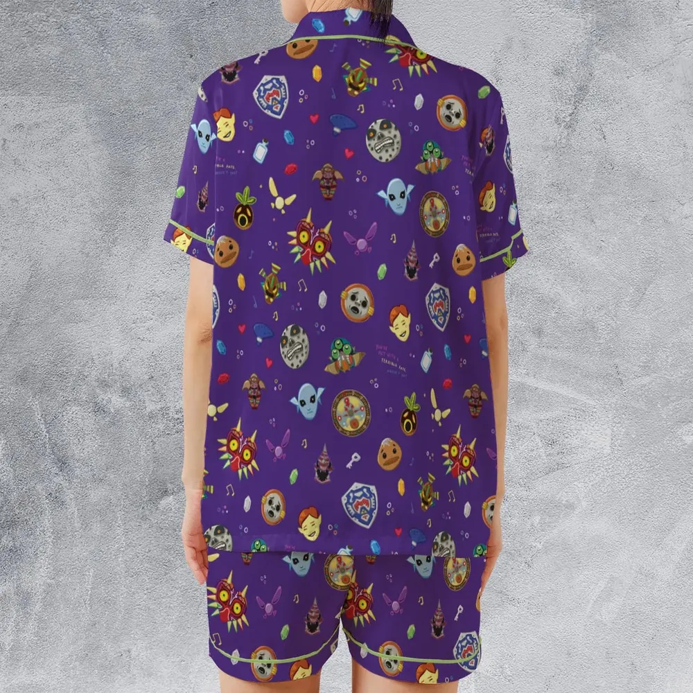 The Final Days The Legend of Zelda Satin Short-Sleeve Pajamas Set - 2