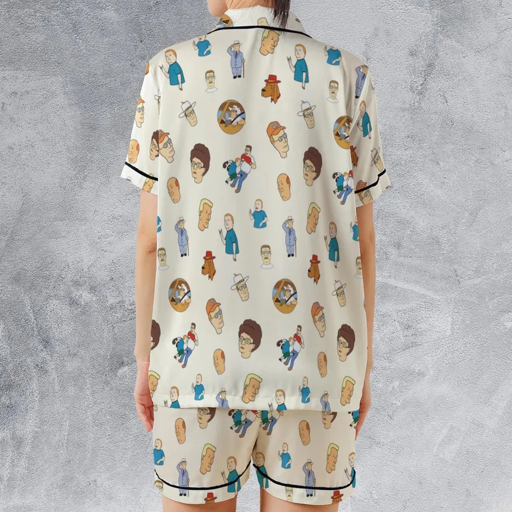 King Of The Hill Collection Satin Short-Sleeve Pajamas Set - 2