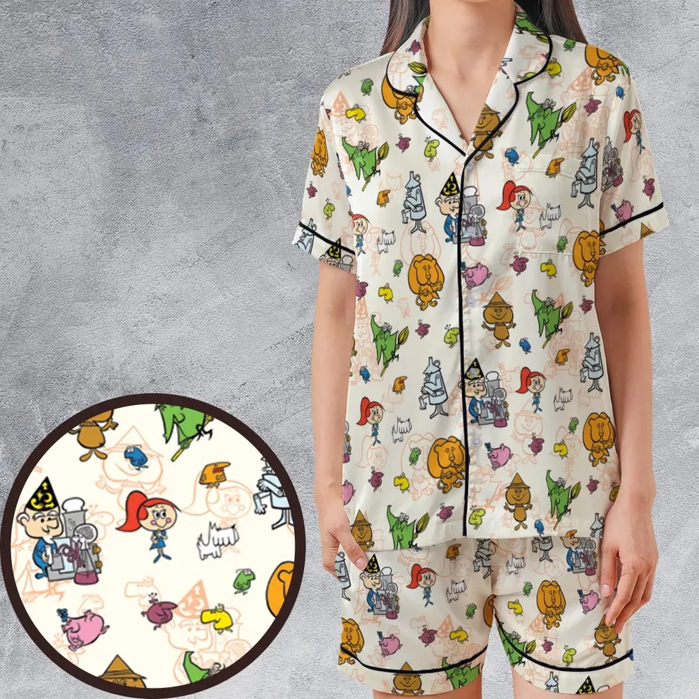 Chibi Tales Of The Wizard Of Oz Satin Short-Sleeve Pajamas Set - 1
