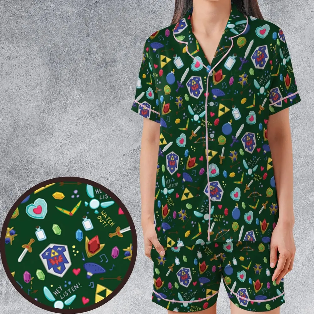 The Legend Of Zelda Satin Short-Sleeve Pajamas Set - 1