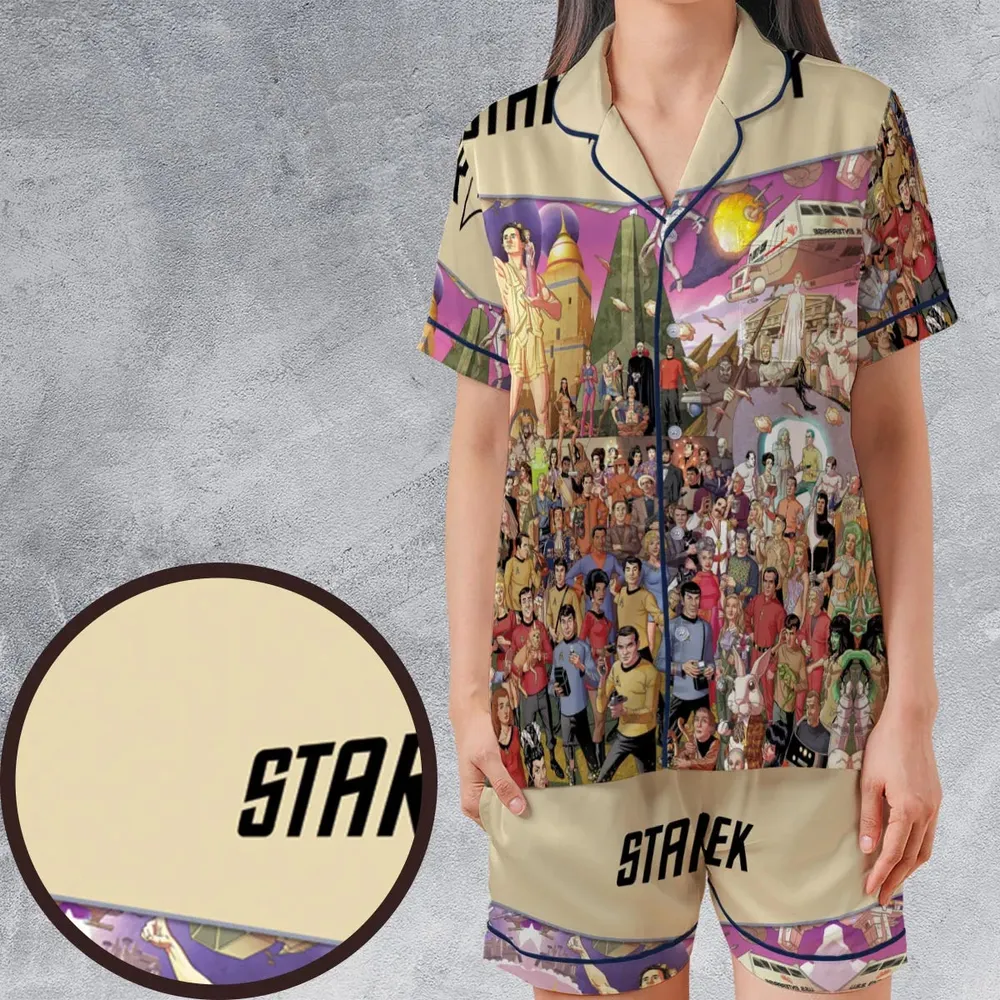 Star Trek The Original Series Satin Short-Sleeve Pajamas Set - 1