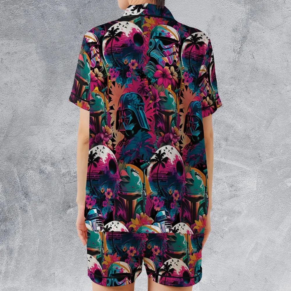 Star Wars Synthwave Satin Short-Sleeve Pajamas Set - 2
