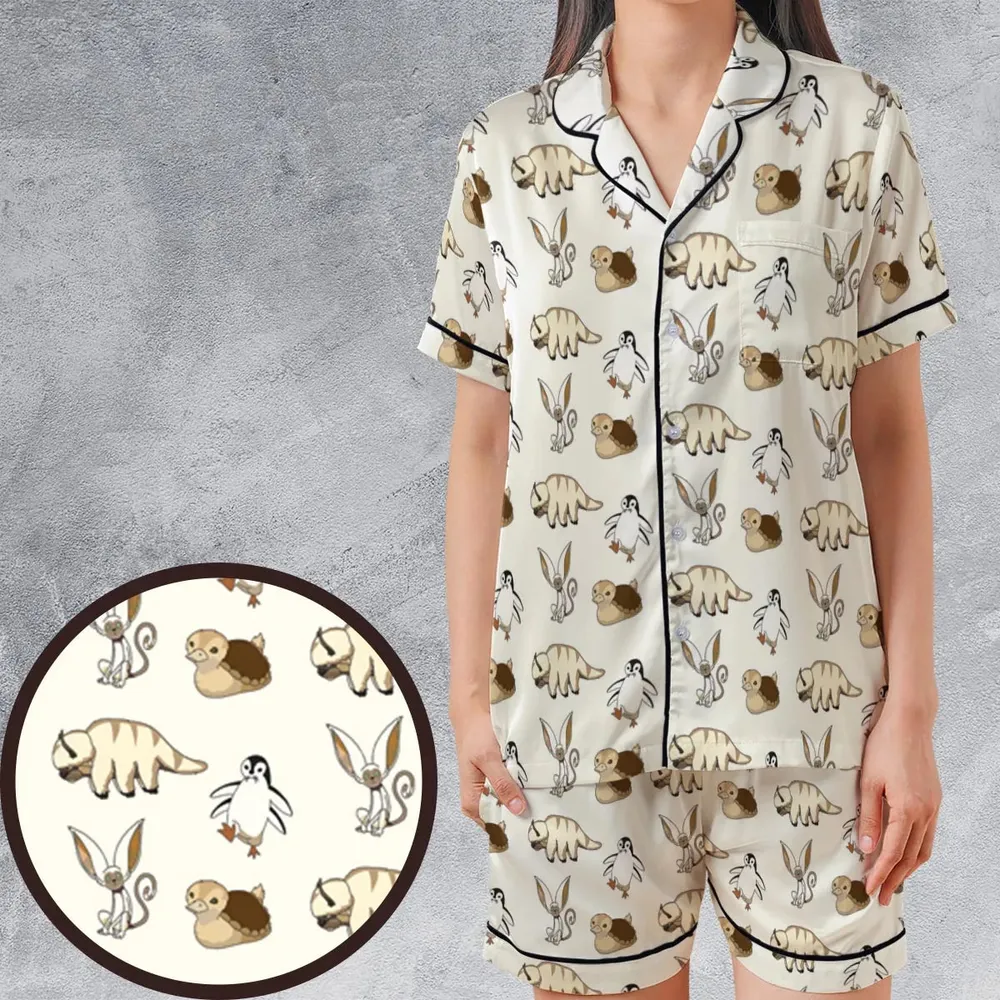 Airbender Team Avatar the Last Airbender Satin Short-Sleeve Pajamas Set - 1