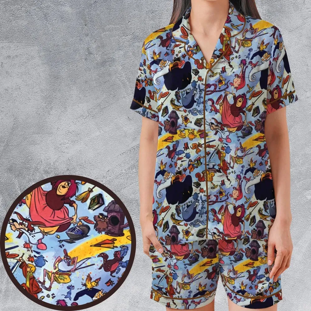 King Arthur The Sword in the Stone Satin Short-Sleeve Pajamas Set - 1